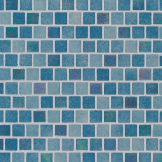 Picture of MS International - Glass Mosaic 1 x 1 Staggered Carribean Reef