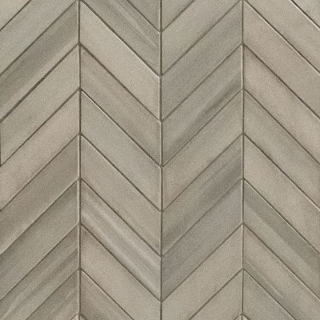 Picture of MS International - Watercolor Chevron Mosaic Grigio