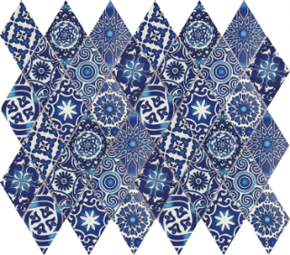Picture of Bati Orient - Ceramic Patchwork Diamond Blue
