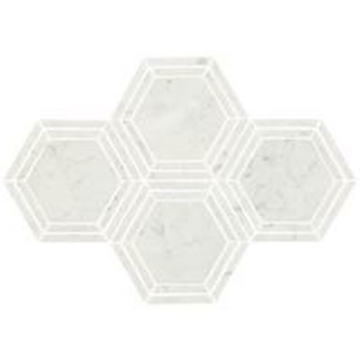 Picture of Daltile - Marble 6 Hex Mosaic Carrara White