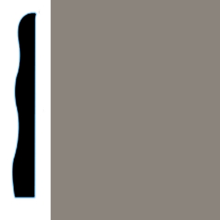 Picture of VPI Corp. - Low Dirt Retention Wallbase LDR5 3 1/2-inch Pewter