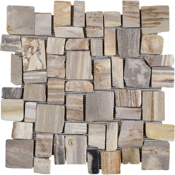Picture of Bati Orient - Fossil Wood Mosaic Cubic Mix