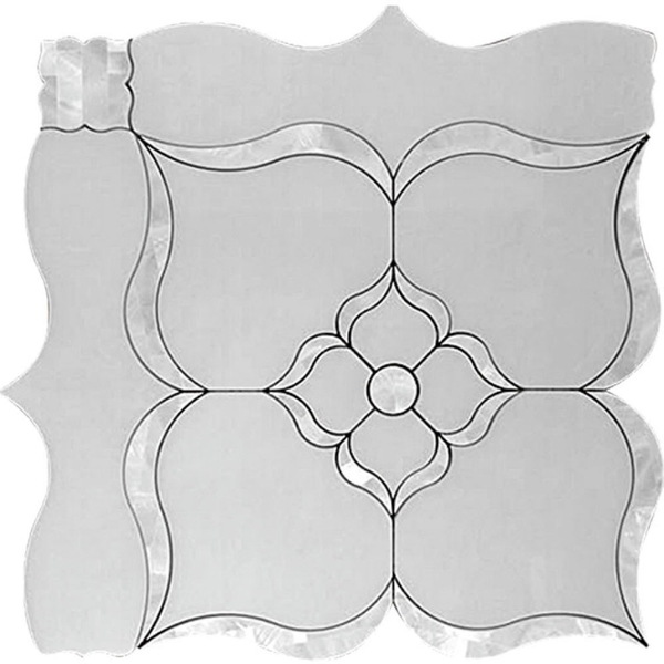 Picture of MiR Mosaic - Waterjet Coastal Coastal Flower