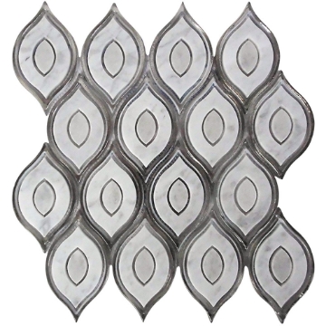 Picture of MiR Mosaic - Waterjet Peacock Peacock White