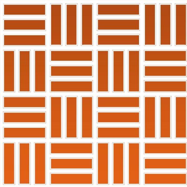 Picture of Daltile - Color Wheel Mosaic Lattice Weave Orange Burst