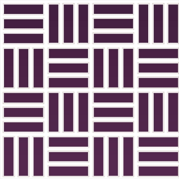 Picture of Daltile - Color Wheel Mosaic Lattice Weave Plum Crazy