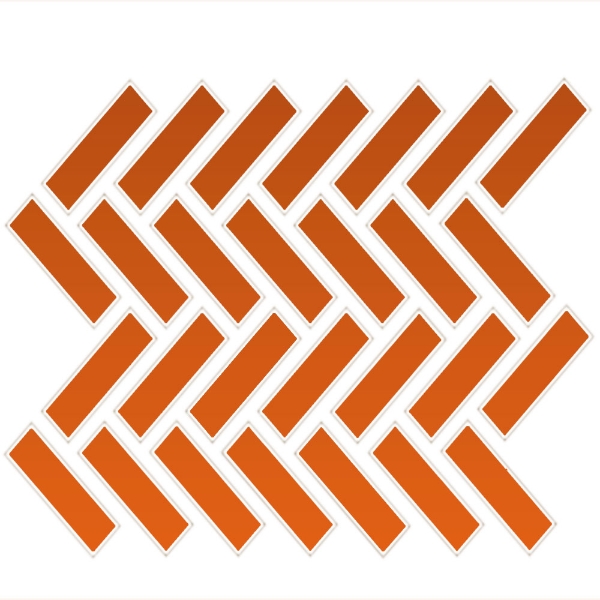 Picture of Daltile - Color Wheel Mosaic Herringbone Orange Burst