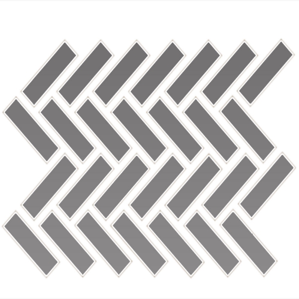 Picture of Daltile - Color Wheel Mosaic Herringbone Suede Grey