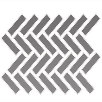 Picture of Daltile - Color Wheel Mosaic Herringbone Matte Suede Grey