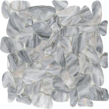 Picture of Bati Orient - Pebbles Reconstituted Decorated Light Grey Mix Matte