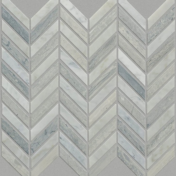 Picture of Shaw Builder - Estate Mosaic Chevron Bianco Blue