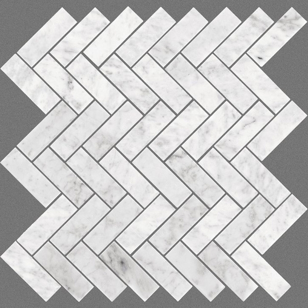Picture of Shaw Builder - Estate Mosaic Herringbone Bianco Carrara