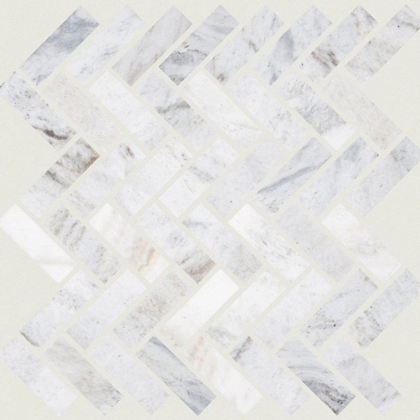 Picture of Shaw Builder - Estate Mosaic Herringbone Cashmere White