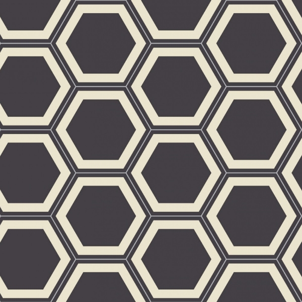 Picture of Bisazza Mosaico - Cementiles Decorations Hex Honey Nero