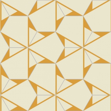 Picture of Bisazza Mosaico - Cementiles Decorations Hex Plisados Ambar