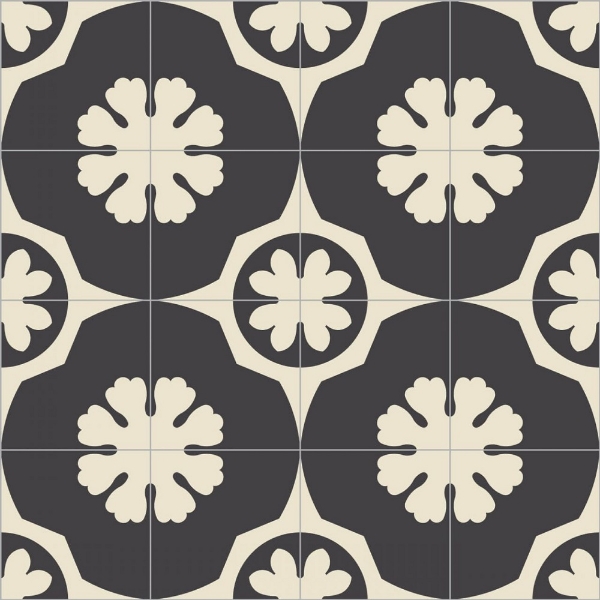 Picture of Bisazza Mosaico - Cementiles Decorations Square Twiggy Nero