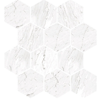 Picture of Milestone - Marbles Mosaic Hexagon Matte Carrara White