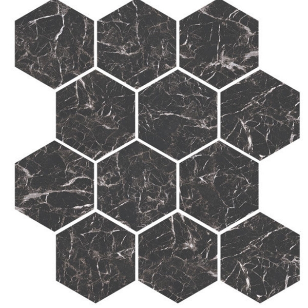 Picture of Milestone - Marbles Mosaic Hexagon Matte Marmo Nero