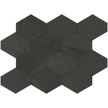 Picture of Unicom Starker - Brazillian Slate Mosaic Hexagon Rail Black