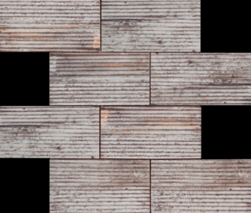 Picture of Bati Orient - Rust Industrial Silver Linear Relief