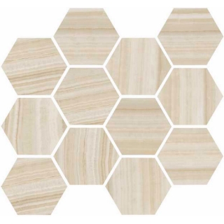 Picture of Happy Floors - Onyx Hexagon Mosaic Honey Natural