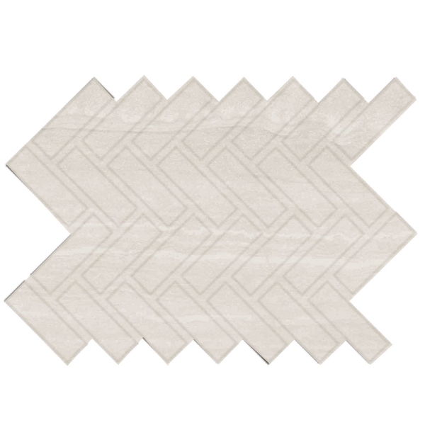 Picture of Caesar Ceramic - Stoneways Herringbone Mosaic Sky