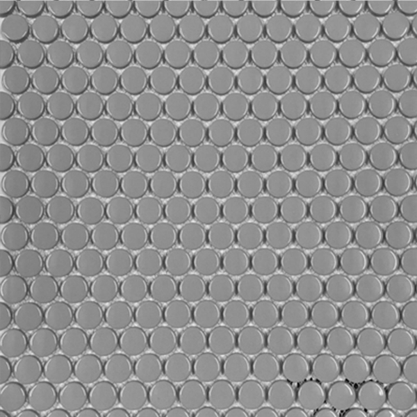 Picture of Arvex - Glazed Porcelain Mosaics Grey Penny Round