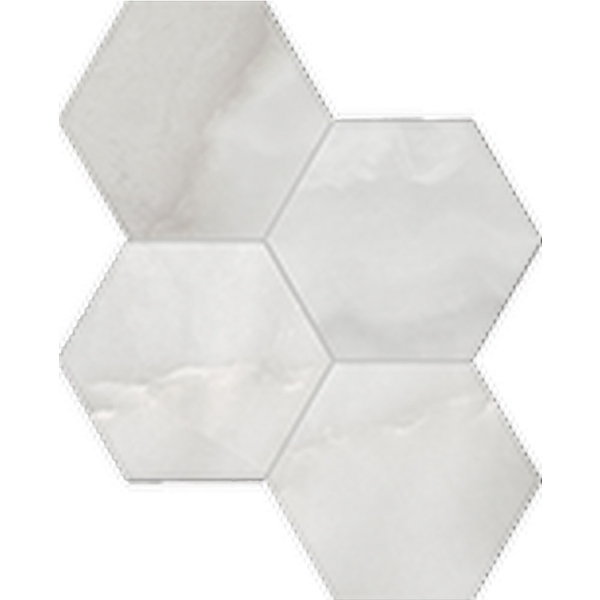 Picture of Anatolia Tile & Stone - La Marca Hexagon Mosaic 6 Onyx Nuvolato Honed