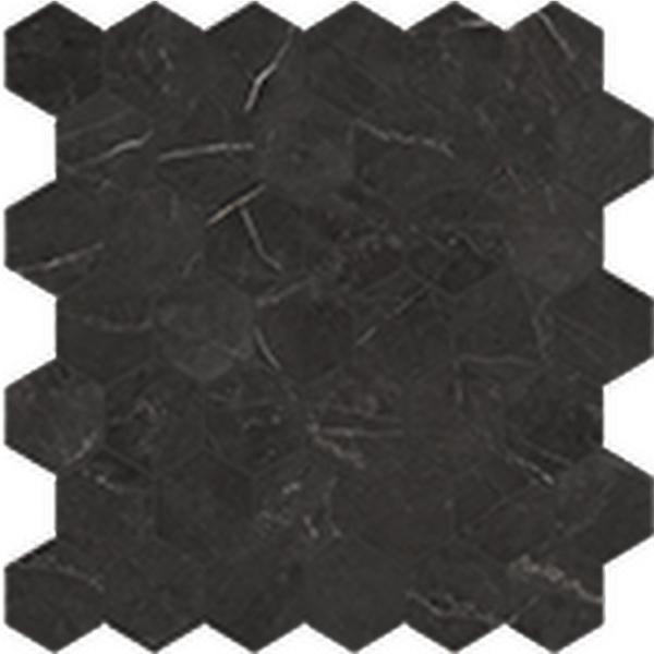 Picture of Anatolia Tile & Stone - La Marca Hexagon Mosaic 2 Nero Venato Polished