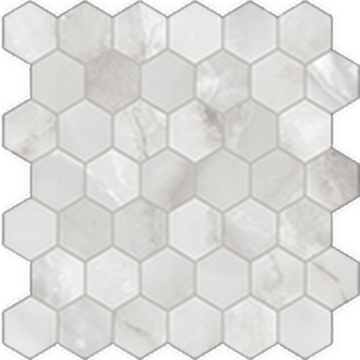 Picture of Anatolia Tile & Stone - La Marca Hexagon Mosaic 2 Onyx Nuvolato Honed