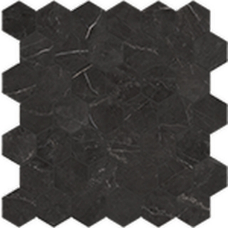 Picture of Anatolia Tile & Stone - La Marca Hexagon Mosaic 2 Nero Venato Honed