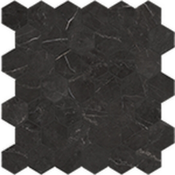 Picture of Anatolia Tile & Stone - La Marca Hexagon Mosaic 2 Nero Venato Honed