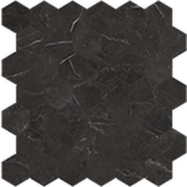 Picture of Anatolia Tile & Stone - La Marca Hexagon Mosaic 2 Nero Venato Honed