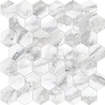 Picture of Anatolia Tile & Stone - La Marca Hexagon Mosaic 2 Arabescato Polished
