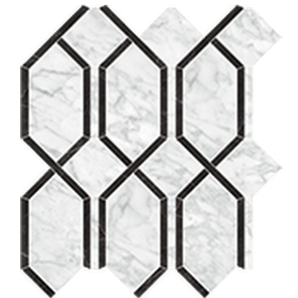 Picture of Anatolia Tile & Stone - La Marca Modella Mosaic Carrara Gioia Polished