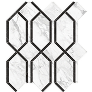 Picture of Anatolia Tile & Stone - La Marca Modella Mosaic Statuarietto Polished