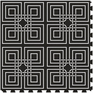 Picture of Perfection Floor Tile - Geo Master Knot Black