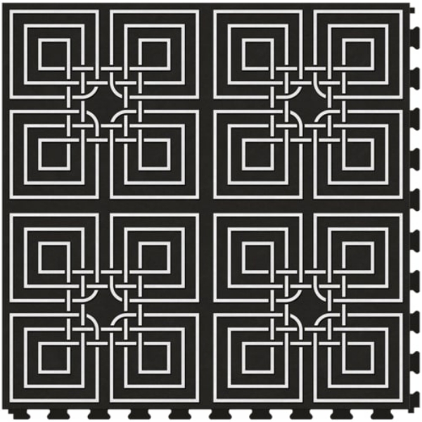 Picture of Perfection Floor Tile - Geo Master Knot Black