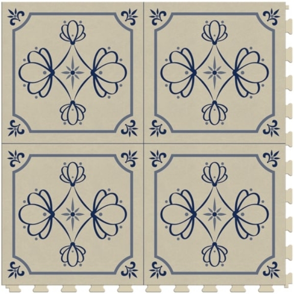 Picture of Perfection Floor Tile - Geo Azulejo Blue