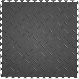 Picture of Perfection Floor Tile - Diamond Plate Dark Gray