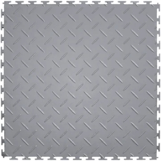 Picture of Perfection Floor Tile - Diamond Plate Light Gray