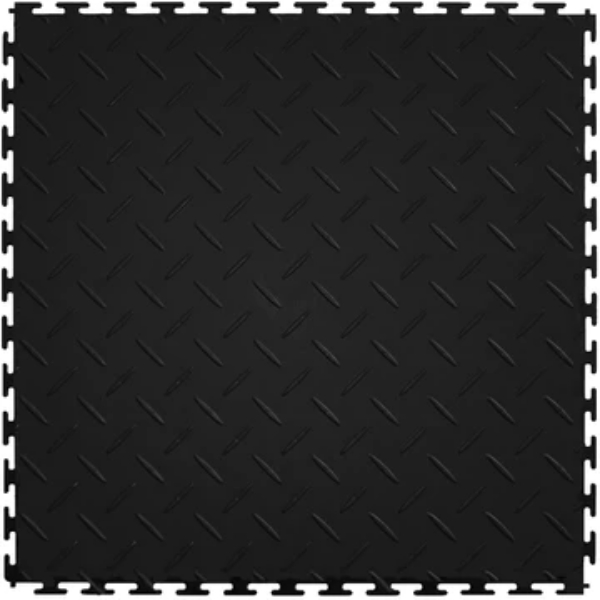 Picture of Perfection Floor Tile - Diamond Plate Black