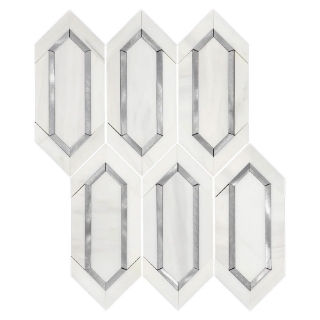 Picture of Elon Tile & Stone - Aluminum Picket Dolomite Silver Honed