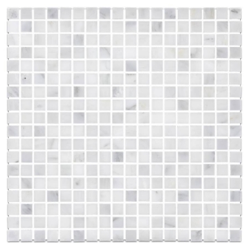 Picture of Elon Tile & Stone - 5/8 x 5/8 Square Mosaics Pearl White Honed