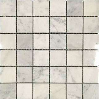 Picture of Elon Tile & Stone - 2 x 2 Square Mosaics Bianco Carrara Honed