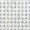 Picture of Elon Tile & Stone - Basketweave Mosaics Dolomite Bardiglio Dot Honed