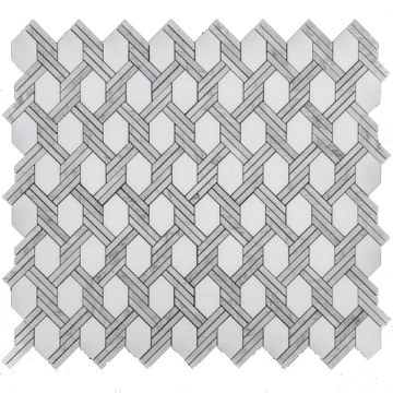 Picture of Elon Tile & Stone - Captiva Mosaics White Thassos Carrara D