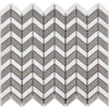 Picture of Elon Tile & Stone - Petite Chevron Mosaics White Thassos Sand Dollar Polished