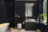 Picture of Elon Tile & Stone - Hexagon Mosaics 2 Black Marble Honed