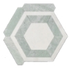 Picture of Elon Tile & Stone - Honeycomb Mosaics Ming Green White Absolute